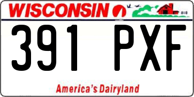 WI license plate 391PXF