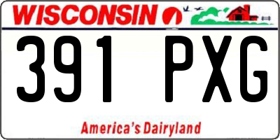 WI license plate 391PXG