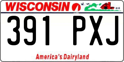 WI license plate 391PXJ