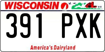 WI license plate 391PXK
