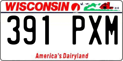 WI license plate 391PXM