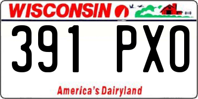 WI license plate 391PXO