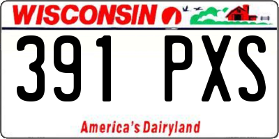 WI license plate 391PXS