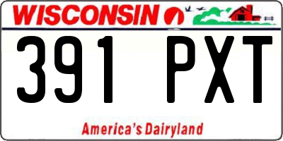 WI license plate 391PXT