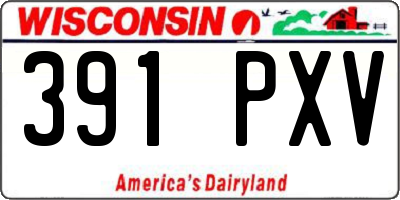 WI license plate 391PXV