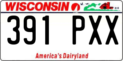 WI license plate 391PXX