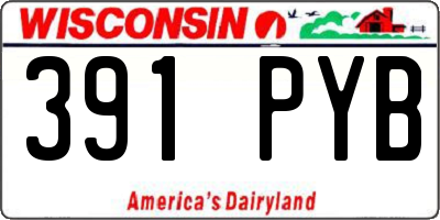 WI license plate 391PYB