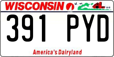 WI license plate 391PYD