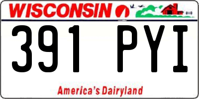 WI license plate 391PYI