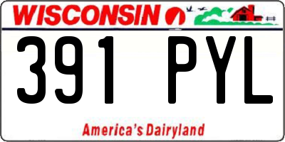 WI license plate 391PYL