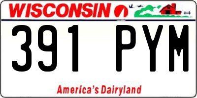 WI license plate 391PYM