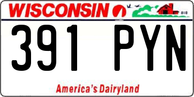 WI license plate 391PYN