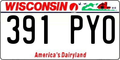 WI license plate 391PYO