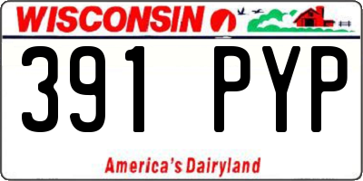 WI license plate 391PYP
