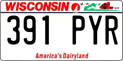 WI license plate 391PYR