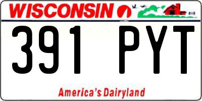 WI license plate 391PYT