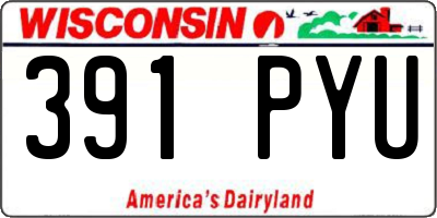 WI license plate 391PYU