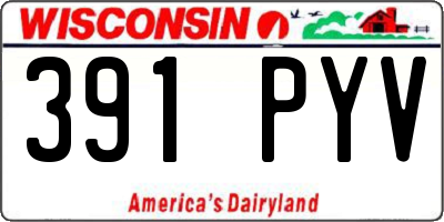 WI license plate 391PYV