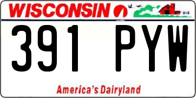 WI license plate 391PYW