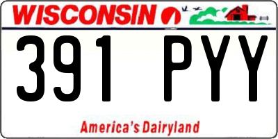 WI license plate 391PYY