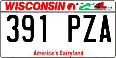 WI license plate 391PZA