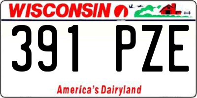 WI license plate 391PZE