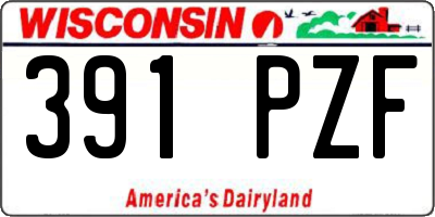 WI license plate 391PZF