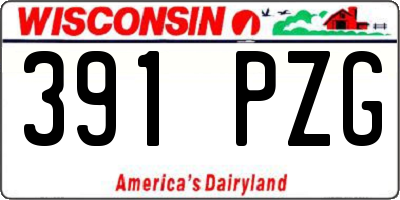 WI license plate 391PZG