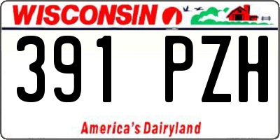 WI license plate 391PZH