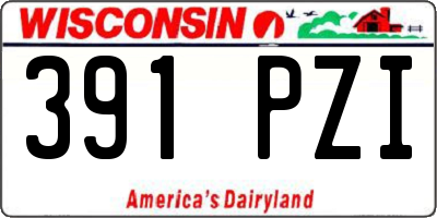 WI license plate 391PZI