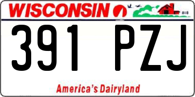 WI license plate 391PZJ