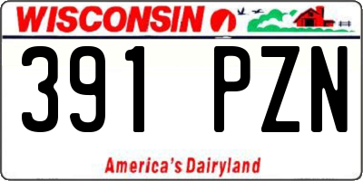 WI license plate 391PZN