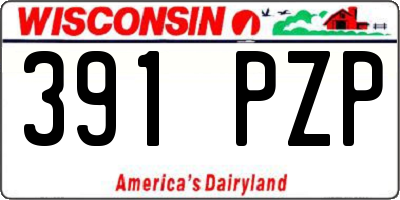 WI license plate 391PZP