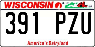 WI license plate 391PZU