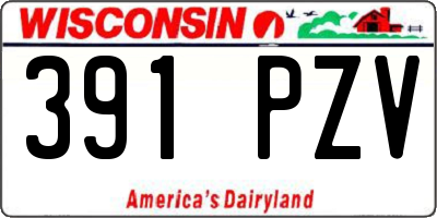 WI license plate 391PZV