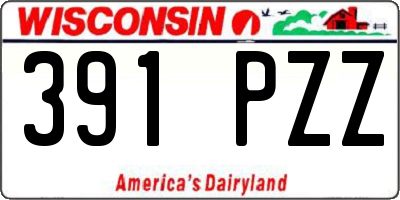 WI license plate 391PZZ