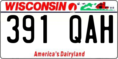 WI license plate 391QAH