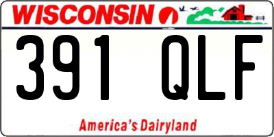 WI license plate 391QLF