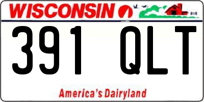 WI license plate 391QLT