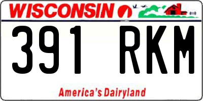 WI license plate 391RKM