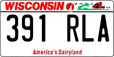 WI license plate 391RLA