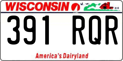 WI license plate 391RQR