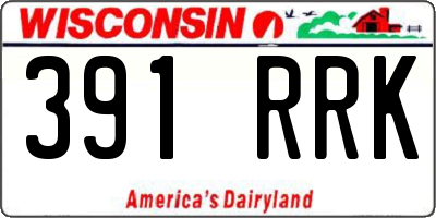 WI license plate 391RRK