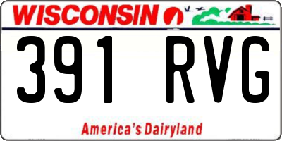 WI license plate 391RVG