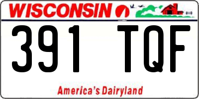 WI license plate 391TQF
