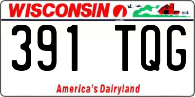WI license plate 391TQG