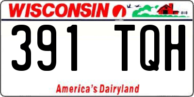WI license plate 391TQH