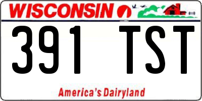 WI license plate 391TST