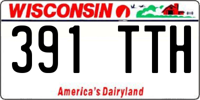 WI license plate 391TTH