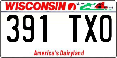 WI license plate 391TXO